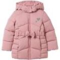 TOM TAILOR Mädchen Puffer Jacke mit Gürtel, rot, Uni, Gr. 128/134