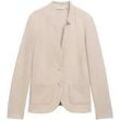 TOM TAILOR Damen Blazer mit Ottoman Struktur, beige, Uni, Gr. XL