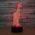 Memkey - Nachtlicht für Kinder, Tier-Giraffe, USB-Einsatz, wiederaufladbare 3D-Illusionslampe, 16 Farbwechsel mit Fernbedienung,