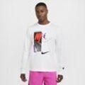 Nike Longsleeve-Basketball-T-Shirt für Herren - Weiß