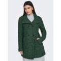 Langjacke ONLY "ONLNEWSOPHIA WOOL COAT OTW CC" Gr. XS (34), grün (sycamore detail:melange), Damen, Web, Obermaterial: 70% Polyester, 30% Wolle, meliert, Jacken, mit Wolle