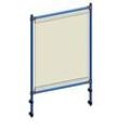 Infektionsschutzrahmen 5940 für fetra Transportgeräte, Stahlrohr/PVC-Folie, brillantblau RAL 5007/glasklar, L 916 x B 49 x H 1410 mm