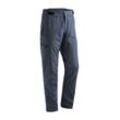 Funktionshose MAIER SPORTS "R3 Zed Pants M" Gr. 48, Normalgrößen, blau (graublau), Herren, 100% Polyester, Hosen, Herren Outdoorhose elastische Wanderhose Regular fit