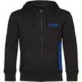 multifanshop® Kapuzen Sweatshirt Jacke - Paderborn - Brust & Seite - Druck blau