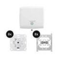 Homematic IP Access Point + Rollladenaktor für Markenschalter 8er-Set + Adapter