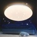 Deckenlampe led Deckenleuchte Schlafzimmer - Ø30cm 18W Schlafzimmerlampe Badezimmer Deckenbeleuchtung Sternenhimmel Rund Badlampe 4000K IP44