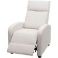 Fernsehsessel HHG-461, Relaxsessel Sessel Liegesessel, Liegefunktion verstellbar Stoff/Textil creme