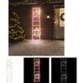 The Living Store - LED-Silhouette Weihnachtsmann auf Leiter 552 LEDs 50x200 cm - Weihnachtsbeleuchtung