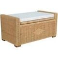 Rattantruhe/Sitztruhe 'Isabela' honig 100% Baumwolle, Rattan