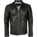 Bikerjacke JCC "3102123" Gr. S, schwarz, Herren, Obermaterial: 100% Leder, Lamm / Futter: 100% Baumwolle / Ärmelfutter: 100% Polyester, Jacken