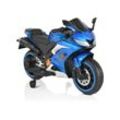 Moni Kinder Elektromotorrad Motocross MP3-Funktion Bluetooth Stützräder Lichter blau