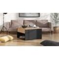 Couchtisch HOME AFFAIRE "Taranto Kaffeetisch, 80 cm, quadratische Form, modern design" Tische Gr. B/H/T: 80cm x 45cm x 80cm, Schwarz, schwarz (schwarz, artisan eiche) höhenverstellbar Tischplatte, geschlossenes Fach, oder weiß