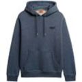 Kapuzensweatshirt SUPERDRY "Essential Logo Hoodie" Gr. L, grün (scorched teal grit) Herren Sweatshirts