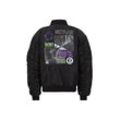 Bomberjacke ALPHA INDUSTRIES "Alpha Industries Men - Bomber Jackets MA-1 NASA Skylab" Gr. M, schwarz (black/green) Herren Jacken