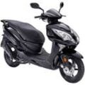 Motorroller LUXXON "XXLine", schwarz (schwarz, schwarz), Motorroller & Mofas, 45 km/h, B:695cm H:1145cm L:1950cm