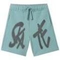 TOM TAILOR Jungen Sweatshorts mit Print, grün, Print, Gr. 140