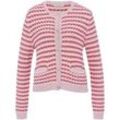 Strickjacke Rundhals-Ausschnitt Uta Raasch pink, 46