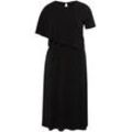 Heavy-Jersey-Kleid Rundhals-Ausschnitt Emilia Lay schwarz, 42