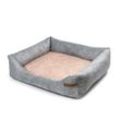 Rexproduct SoftColor luxury dog bed in grau color pink L