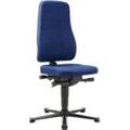 Drehstuhl All-in-One 9640, mit Gleiter, Stoffpolster, blau