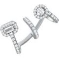 Single-Ohrstecker mit Ohrklemme MICHAEL KORS "Schmuck Silber 925 Ohrringe Halo Mixed Cut Ear Climber, MKC1746CZ040" Gr. Silber 925 (Sterlingsilber), silberfarben (silberfarben, kristallweiß, kristallweiß) Damen mit Zirkonia (synth.)