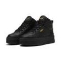 Sneaker PUMA "KARMEN II IDOL MID" Gr. 36, schwarz (puma schwarz, puma schwarz, puma gold), Leder, unifarben, Schuhe