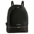 Cityrucksack VALENTINO BAGS "BRIXTON" Gr. B/H/T: 25cm x 33cm x 13cm, schwarz (nero), Lederimitat, Rucksäcke