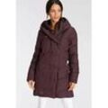 Steppjacke RAGWEAR "PAVLINNA O" Gr. XL (42), rot (wine rot), Damen, Web, Obermaterial: 100% Polyester, unifarben, kontrastfarbene Details, Jacken, stylischer, gesteppter Winterparka mit Kapuze