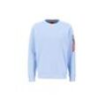 Sweater ALPHA INDUSTRIES "Alpha Industries Men - Sweatshirts X-Fit Sweat" Gr. S, blau (light blue) Herren Sweatshirts