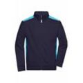 Sweat-Jacke Herren JN870 Gr. xl navy/turquoise - James&nicholson