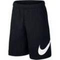 Nike NSW CLUB Shorts Herren in black-black-white, Größe L - schwarz