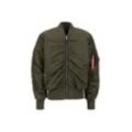 Bomberjacke ALPHA INDUSTRIES "Alpha Industries Men - Bomber Jackets MA-1 OS Puckered" Gr. XL, grün (schwarz olive) Herren Jacken