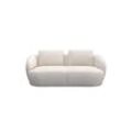 2,5-Sitzer FLEXLUX "Torino, rund, Couch, Loveseat", beige (vanilla cream), B:186cm H:85cm T:102cm, 100% Polyester, Sofas, Modernes, organisches Sofa-Design, Kaltschaum, Wellenunterfederung