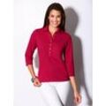 Poloshirt CASUAL LOOKS "Poloshirt" Gr. 54, rot (kirschrot) Damen Shirts