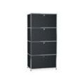 Tchibo Highboard Metall »CN3« mit 4 Klappenfächern - Schwarz