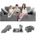 Mophorn - vevor Spielsofa Kindersofa, 15 in 1 Kindersofa aus Schaumstoff, Matratze Multifunktional Spieltisch Puzzle Sofa, Kindersessel Faltbar,