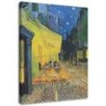 Leinwanddruck, Caféterrasse bei Nacht – Reproduktion von v. van Gogh – 40 x 60