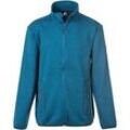 Fleecejacke WHISTLER "Sampton", Herren, Gr. XXL, grau (grau, blau), 100% Polyester, meliert, sportlich, lang, hoch geschlossener Ausschnitt, Langarm, Jacken, aus schnell trocknenden Materialien