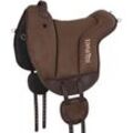 Equinate Reitpad Hamilton aus synthetischem Wildleder braun L