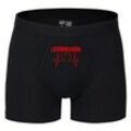 multifanshop® Herren Boxer Short - Leverkusen - Herzschlag - Druck rot