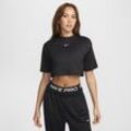 Nike Sportswear Kurz-T-Shirt aus Mesh (Damen) - Schwarz