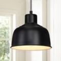 Pendelleuchte Esstisch Hängelampe Vintage - Hängeleuchte Industrial 1 Flammig Pendellampe Schwarz Metall Esszimmerlampe Retro E27 Küchenlampe für