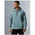 Kapuzensweatshirt TRIGEMA "TRIGEMA Kapuzensweatshirt aus Biobaumwolle", Herren, Gr. XXL, grün (seegras), 75% Baumwolle (Biobaumwolle kbA), 25% Baumwolle (recycelt), casual, Sweatshirts