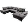 Wohnlandschaft "SO 4100 komfortable Federkernunterfederung, inkl. Kopfteilverstellung", grau (anthrazit 95), B:365cm H:80cm T:225cm, SET ONE BY MUSTERRING, Sofas, wahlweise Bettfunktion und Sitztiefenverstellung, U-Form, Topseller