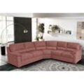 Ecksofa EGOITALIANO "Doris, modernes Designerecksofa in hochwertigen Microfaserqualitäten", braun (cedar wood), B:266cm H:90cm T:246cm, Luxus-Mikrofaser BLUSH (100% Polyester) ist ein innovatives Mikrofasergewebe mit wasser- und fleckenabweisenden Eigenschaften. Sie verhindert das Eindringen von Flüssigkeiten und Ölen in das Textilgewebe. Mit einer neutralen Seifenlösung können Flecken von Kaffee,