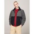 Kurzjacke TOMMY JEANS "TJM TEDDY ESSENTIAL JACKET" Gr. S, schwarz, Herren, Obermaterial: 100% Polyester, unifarben, Jacken