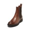 Chelseaboots MARC O'POLO "mit Reißverschluss", Damen, Gr. 36, braun, Obermaterial: 100% Leder (Ziege), unifarben, Schuhe