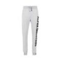 Jogginghose ALPHA INDUSTRIES "Alpha Industries Men - Jogger Big Letters Jogger" Gr. 4 XL, Normalgrößen, grau (grey heather) Herren Hosen