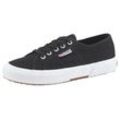 Sneaker SUPERGA "Cotu Classic" Gr. 36, schwarz-weiß (schwarz, weiß) Schuhe mit klassischem Canvas-Obermaterial