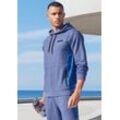 Kapuzenpullover AUTHENTIC LE JOGGER "- Sport-Hoodie" Gr. S (44/46), blau Herren Pullover melierte Optik, mit Reißverschlusstasche